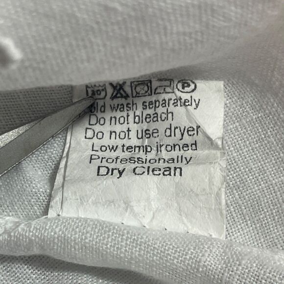 Terzo Millennio Linen Top Womens Medium White Italy Boho Crochet Lagenlook Beach - Picture 6 of 8